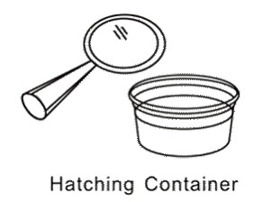 Hatching container